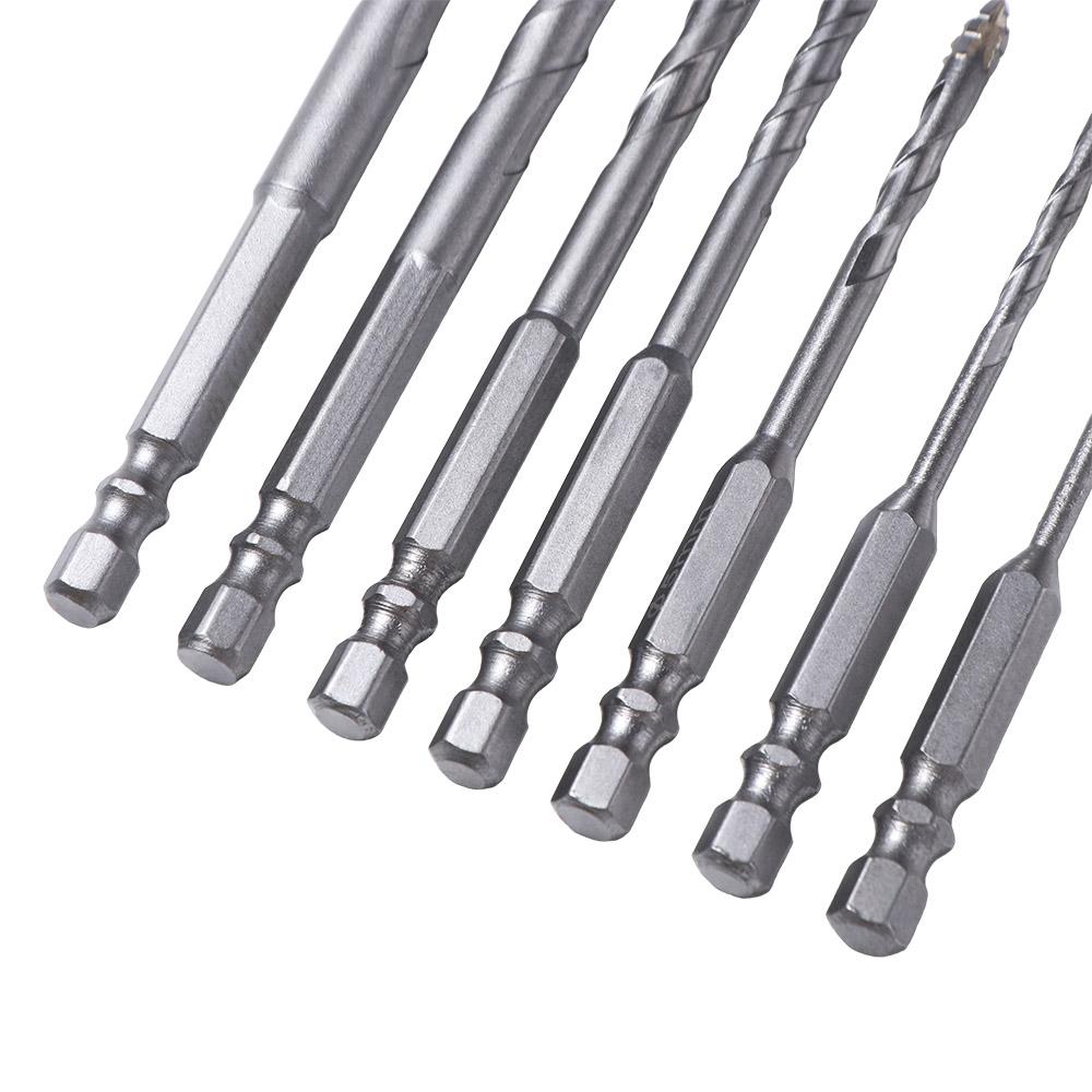7pcs/set High Hardness Tile Drill Bit Set U-shaped Eccentric Drill Bits  Building Site