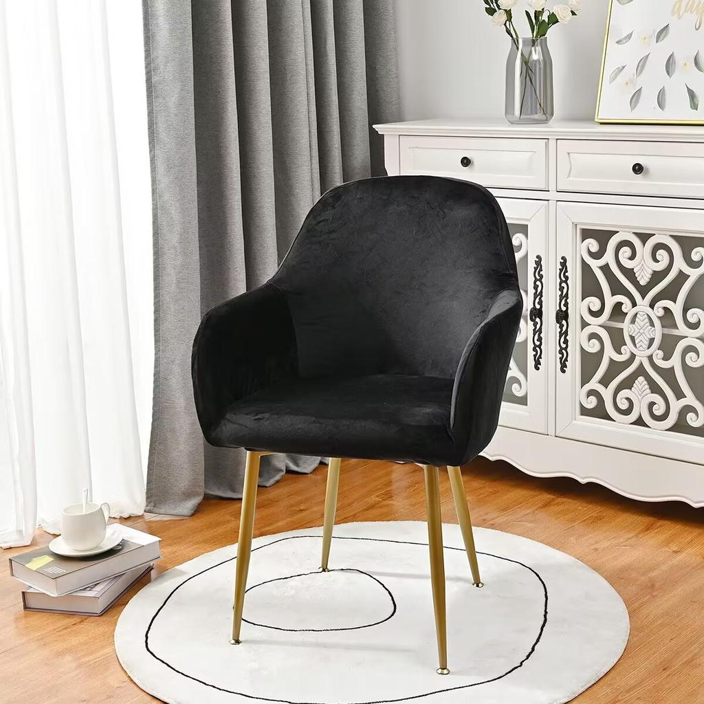 Velvet  Chair Cover Home Chair Cover Factory Cushion Case Cover Dining Chair Cover High Armrest Elastic Office Chairs Cover Solid Color Velvet