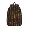 Golden Egyptian And Hieroglyphics On Wood Backpack Hot Sale Daypack Kids BookBag School Bag Shoulder Bags for Men Women