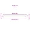 Furniture Handles 5 pcs Silver 480 mm Stainless Steel