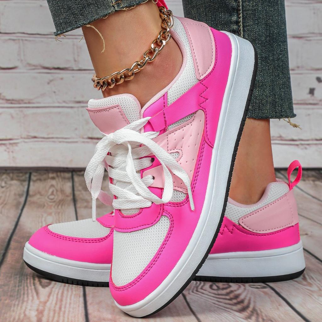 Board Shoes Mesh Casual Sneakers Fashion Flat Shoes Low-cut Leisure Sports Shoes Outdoor Walking Flats Casual Versatile