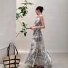 Chinese Long Skirt Sleeveless Suspender Dress Women 2025 Design Ink Painting Waist To Show Slimming Women's Clothing