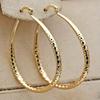 Huajie Grave Geometry Oval Earrings for Women Light Luxury U-shaped Ear Banquet Fashion