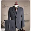 ROMON Men's Italian Lapel Double-Breasted Suit Vest