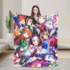 Umamusume Pretty Derby Blankets Anime Game Fuzzy Awesome Warm Throw Blankets for Chair Covering Sofa Spring/Autumn Travel