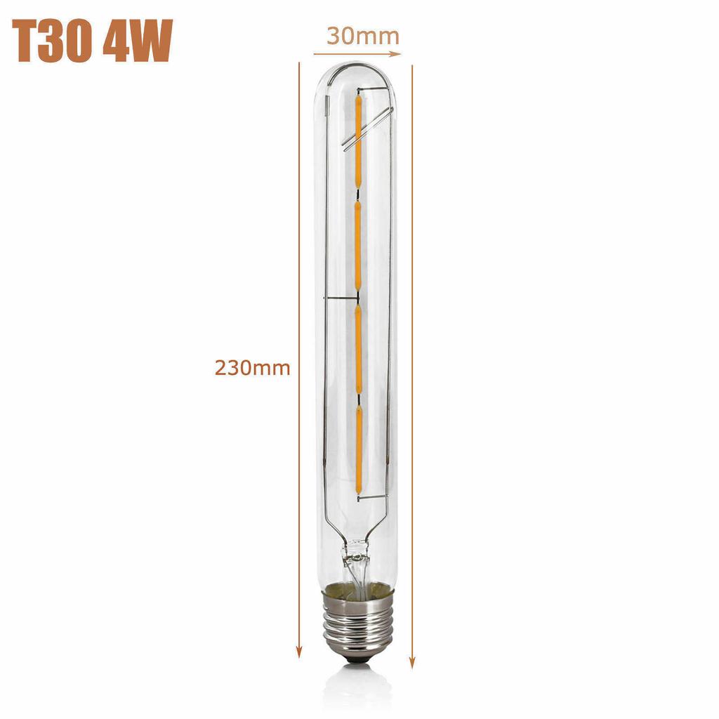 Vintage Retro T30 E27 LED COB Filament Light Bulb 2W 3W 4W 5W 6W 7W 8W Warm White Lamp 220V For Home Bar Decoration Lighting