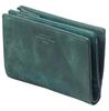 FRANCK ROSSINI Italian Il Ponte Leather Bifold Wallet Zipper Coin Pocket Boxed Green L-Shaped