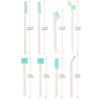 Pack of 8 Cleaning Brush with Long Handle Plastic Scrubber Beverage Milk Bottle Glass Tube Brushes Household for Oven Straws