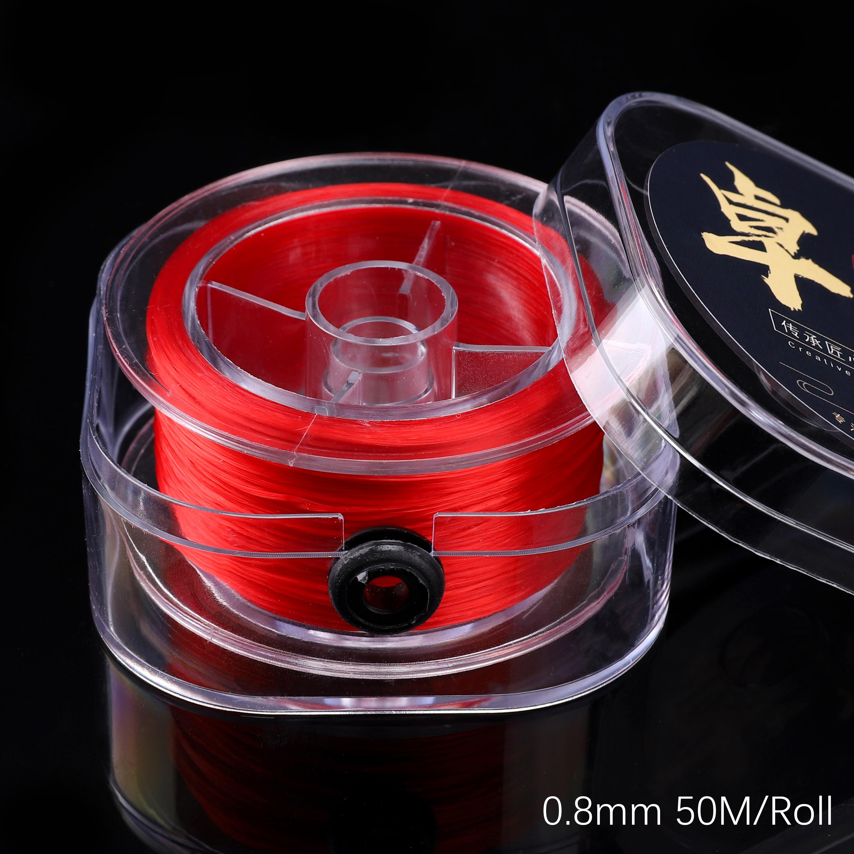 

50-100 метров Эластичная нить Круглая Кристальная нить Нейлоновая Резиновая Эластичная нить для изготовления ювелирных изделий Бисероплетения Браслетов 0.8mm 50meter красный
