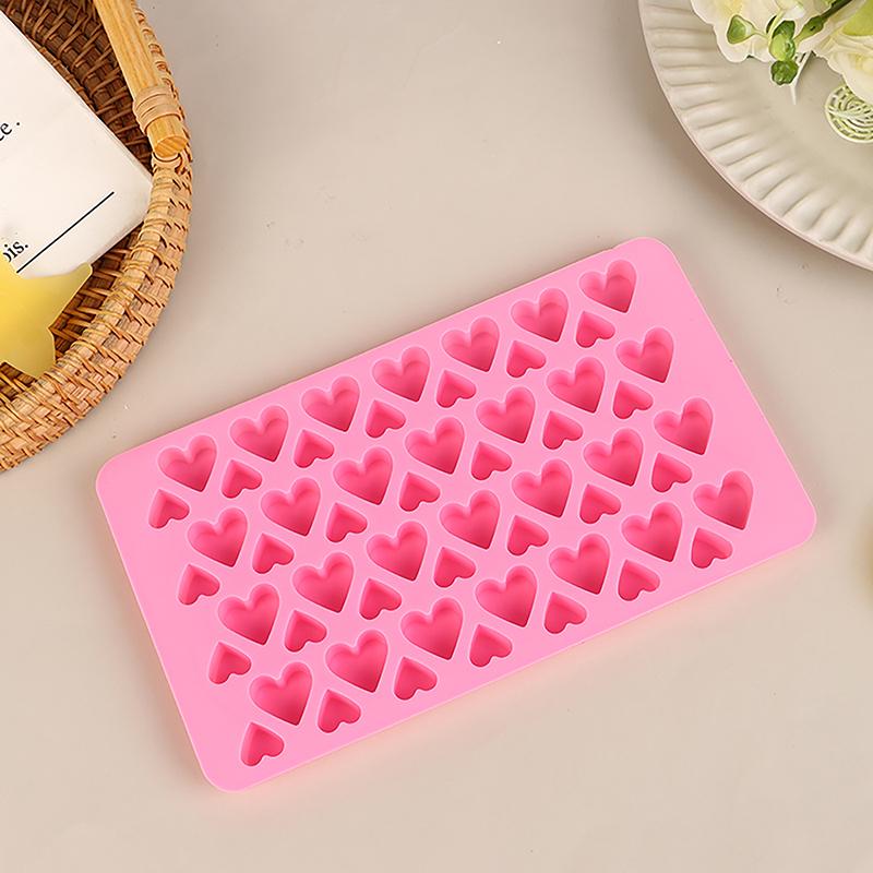Silikonová forma ve tvaru srdce s 56 dutinami, tácek na kostky ledu, diy čokoládová fondánová forma, 3D pečivo, želé sušenky, pečení, zdobení dortů, nástroje