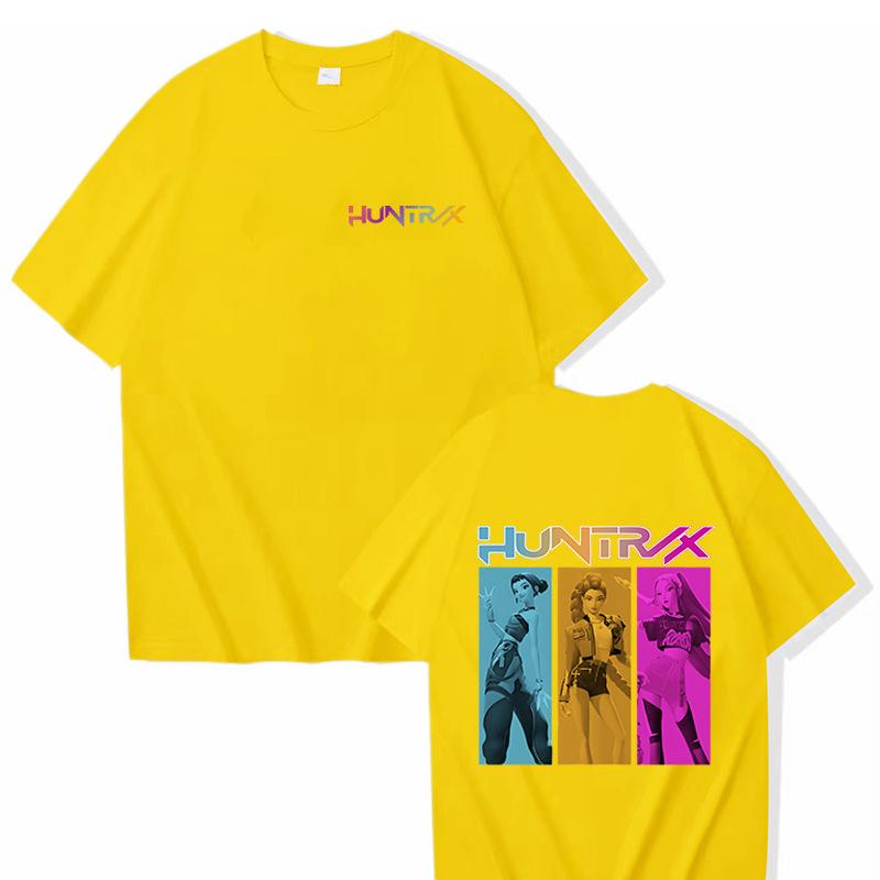 2025 Kpop Demon Hunters Cute T Shirt Men Women Harajuku Hip Hop Movie T Shirts Fashion Kawaii Cartoon T-shirt