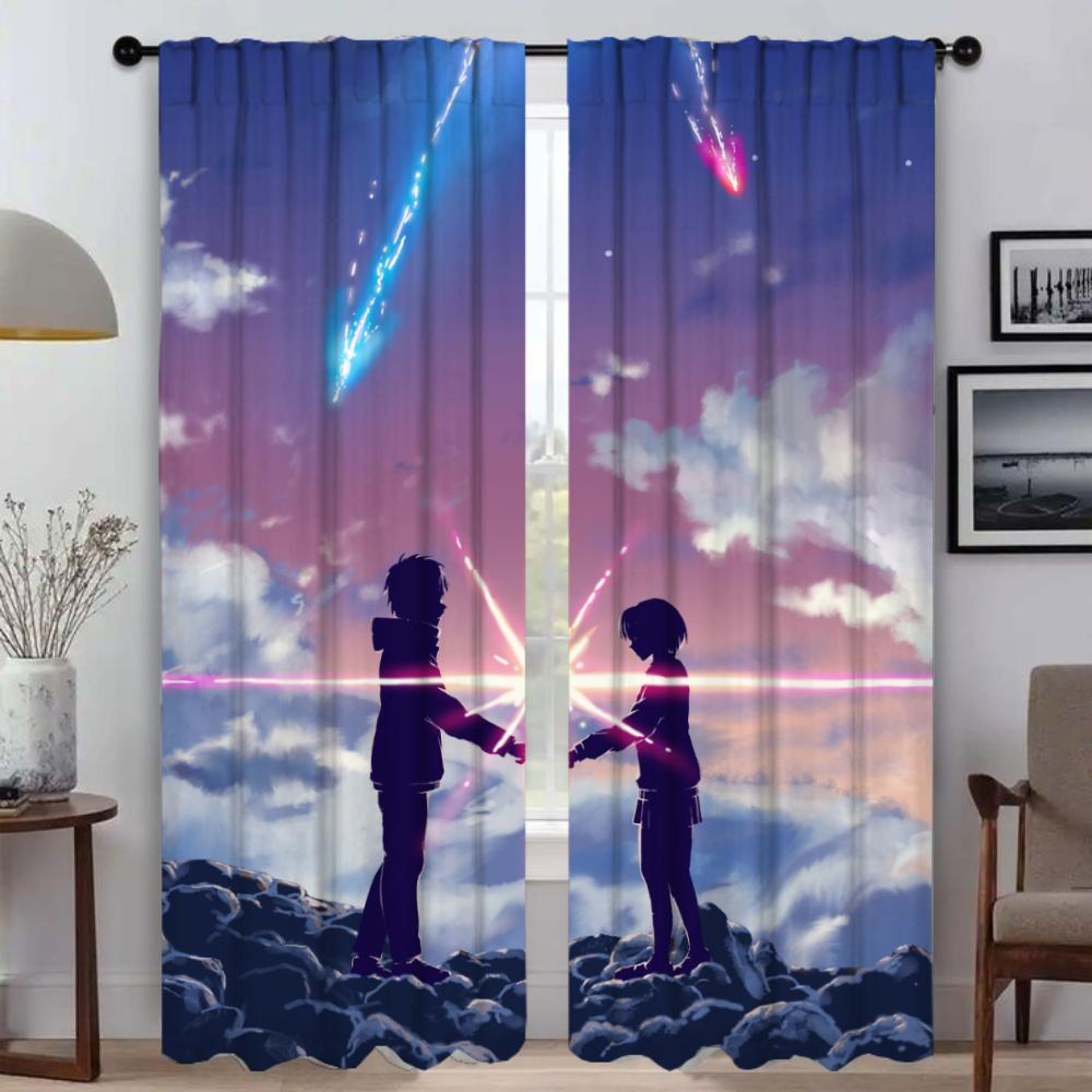 

Shades Your Name Blackout Curtain для комнаты 2 Panel Partition Halloween Decoration Tulle для спальни Home Interior Curtains Child W96xH183cmx2pcs-CL