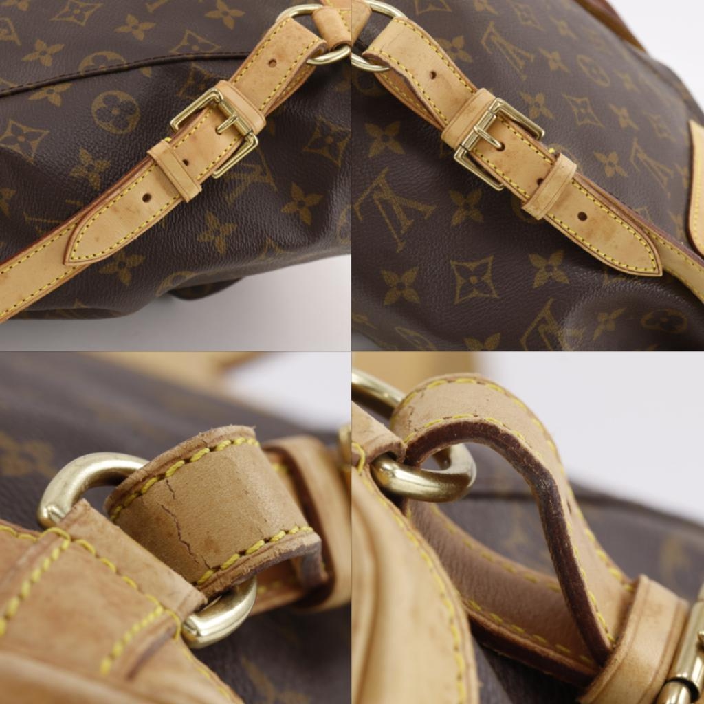 Louis Vuitton MontsourisMM Backpack Daypack M51136 Brown Monogram Canvas Women Used