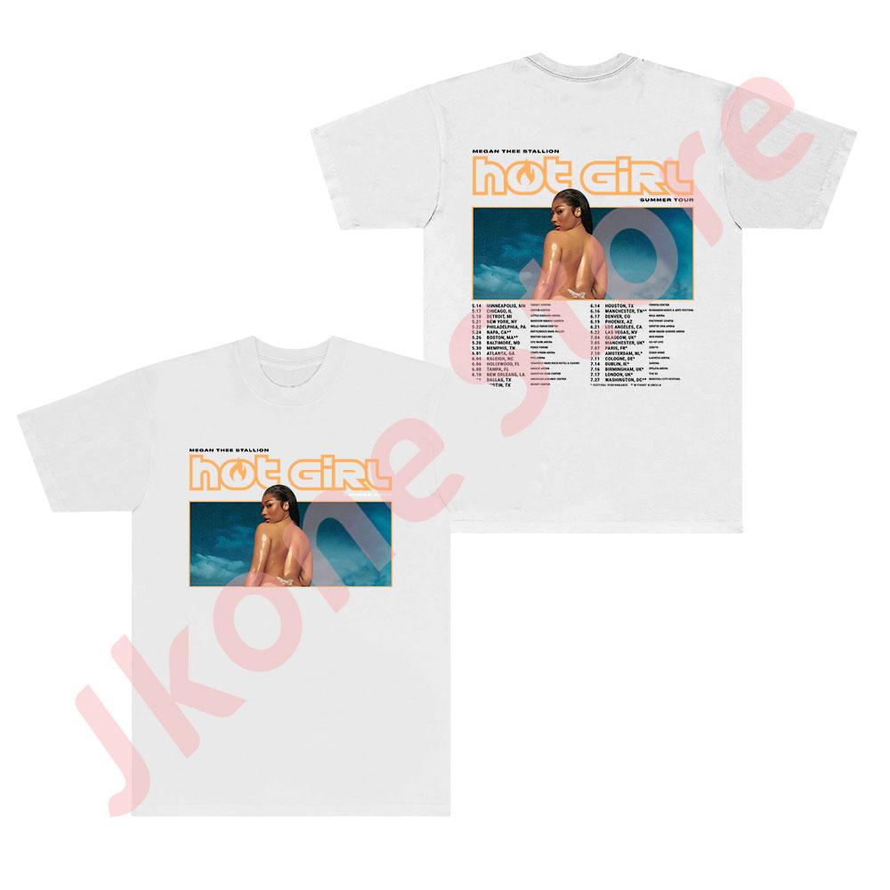 Megan Thee Stallion Hot Girl Tour Merch Tshirts Women Unisex Fashion Casual HipHop Short Sleeve Tee S