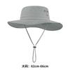 Summer outdoor bucket hat men's nylon large brim sun protection hat breathable UV protection big head circumference sun hat
