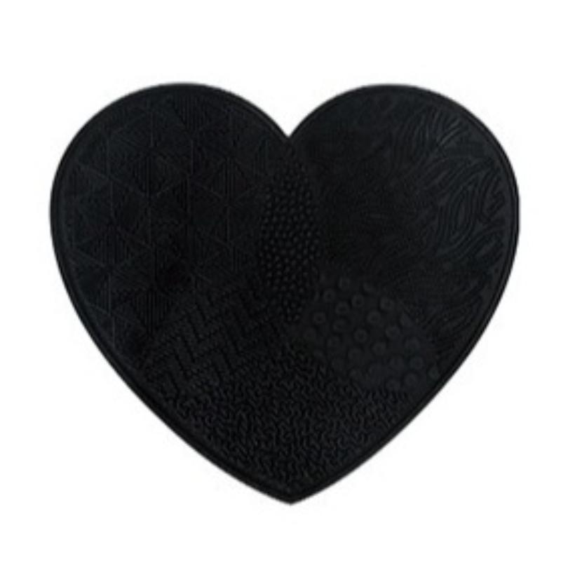 Makeup Brush Storage Pad Silicone Washing Pad Suction Cup Heart Shaped Beauty Cleaning Pad Creative Household Products