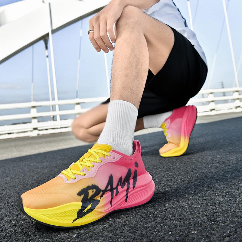 2025 New Running Shoes Men's Breathable Versatile Non-slip Shock Absorption Wear-resistant Lightweight Urban Aerobic Running Jogging Shoes Women