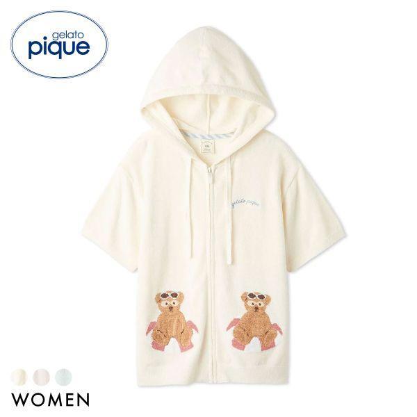 Gelato Pique Women s Summer Bear Jacquard Short Sleeve Parka Gelato Pique Pajamas Room Wear gelato pique
