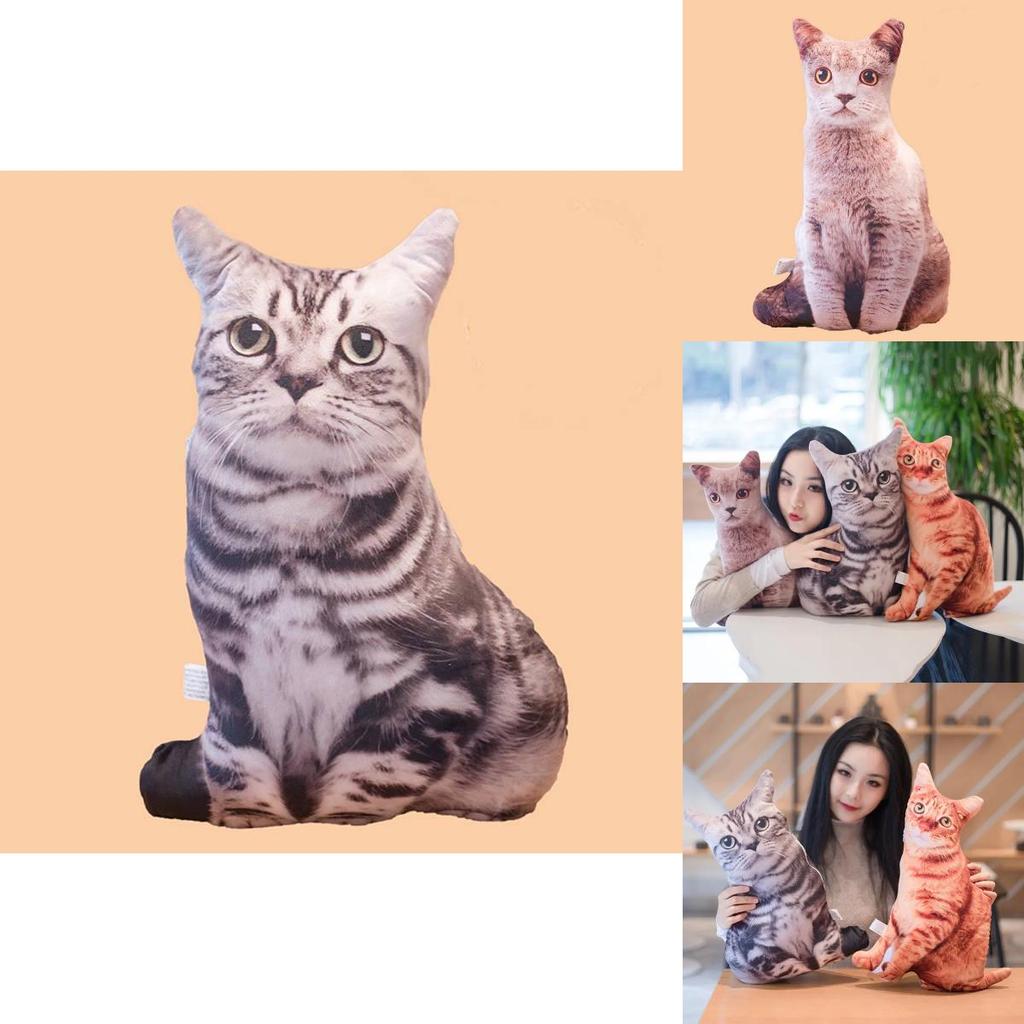 Cat Simulation 3d Plush Stuffed Toy Animal Doll Room Decoration Birthday Gift