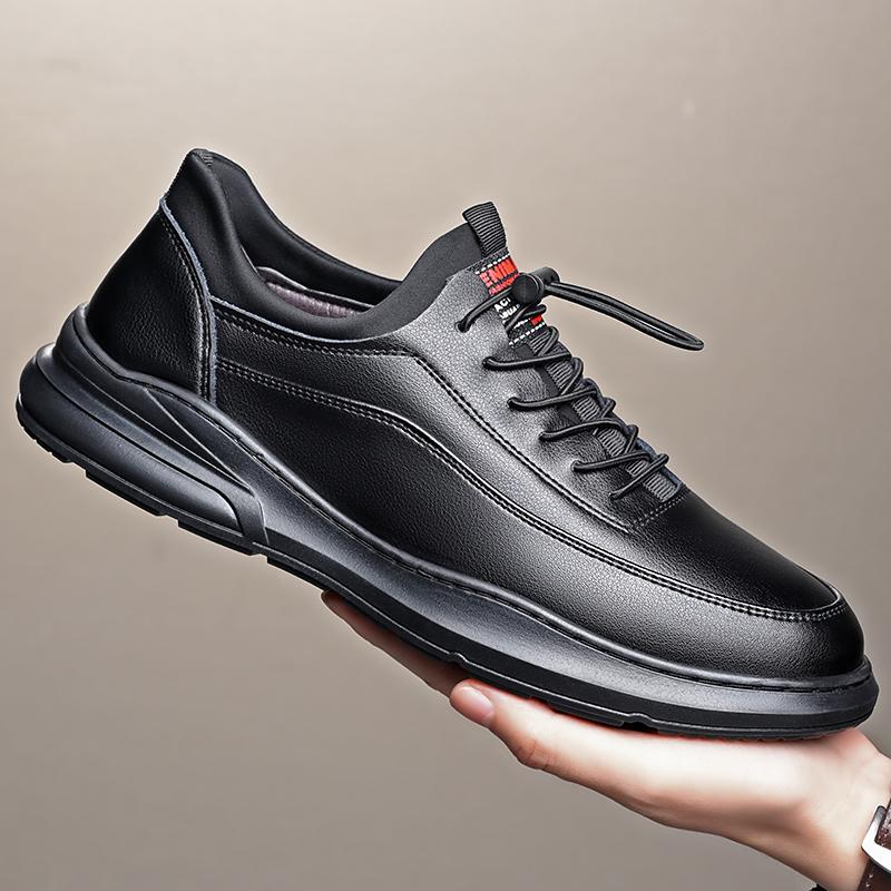 Fashion Hot Sale Men Casual Leather Sneaker New Trend Casual Shoes for Men All-match Man Skateboard Shoe Outdoor Comfy Sneakers Trainers