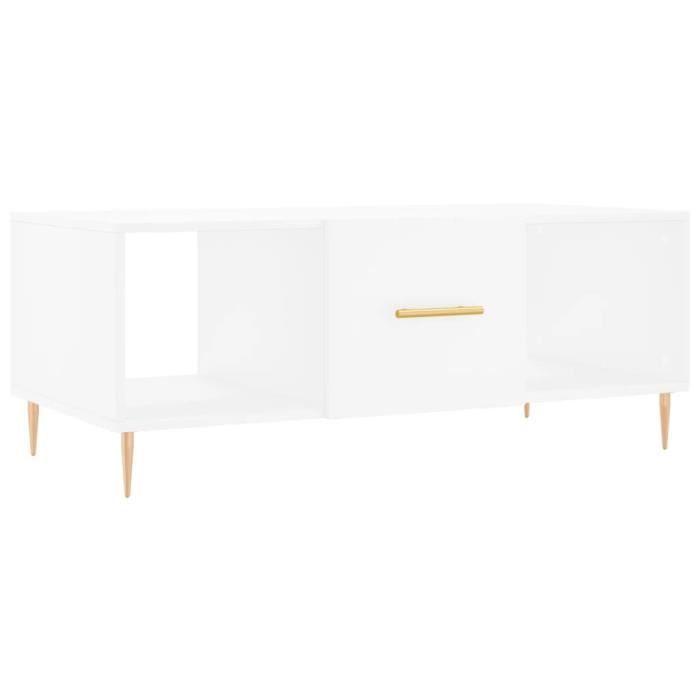 VidaXL Table basse blanc 102x50x40 cm bois d'ingénierie 829284