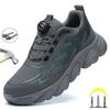 New  Fashion Rotary Buckle Work Sneakers Protective Shoes Safety Industrial Puncture-Proof Anti-smash Steel Toe Shoes