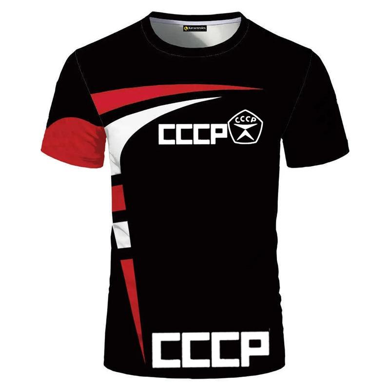 Russia Men's T-shirt Summer Casual Round Collar Russian Flag Short-sleeved Tops Tees Men Clothing
