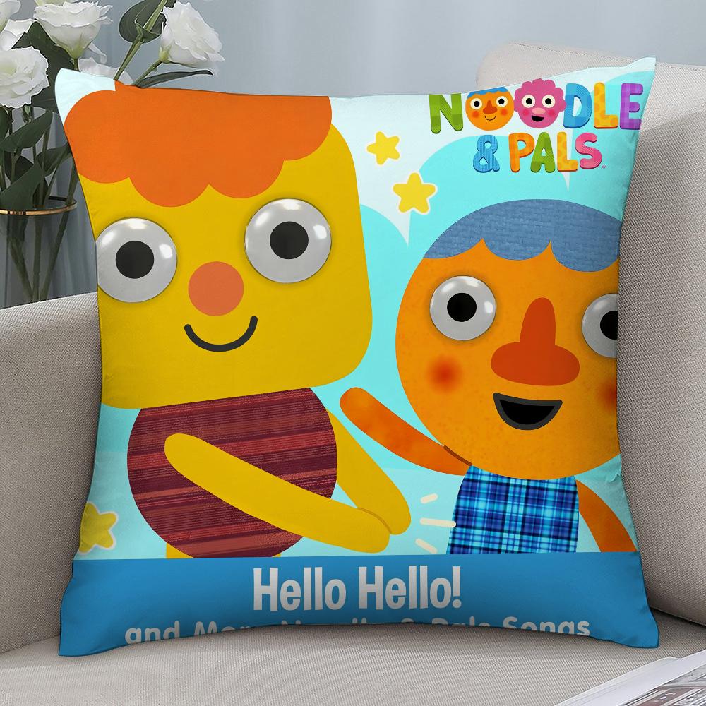 

Мультяшная наволочка N-Noodle & Pals, короткий плюш, наволочки, диванная декоративная, подарок, для дома, двусторонняя печать, наволочка для подушки 16x16Inch