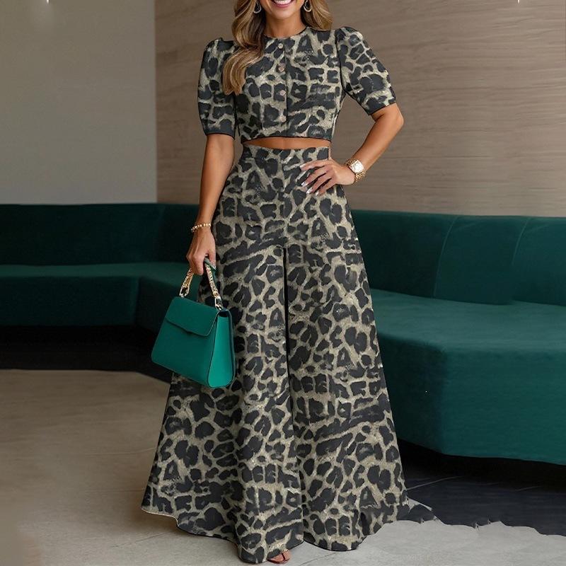 Spring new women's clothing, European and American fashion casual suits, elegant temperament, two-piece set of tops and trousers