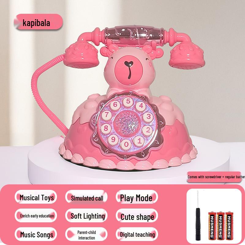 Musical Toy Phone for Early Childhood Development - Simulated Landline for Boys & Girls