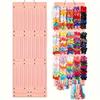 27-Ribbon Large Capacity Hair Bows Organizer for Girls Foldable Hair Clip Holder Wall-Mounted Storage for Room Decor
