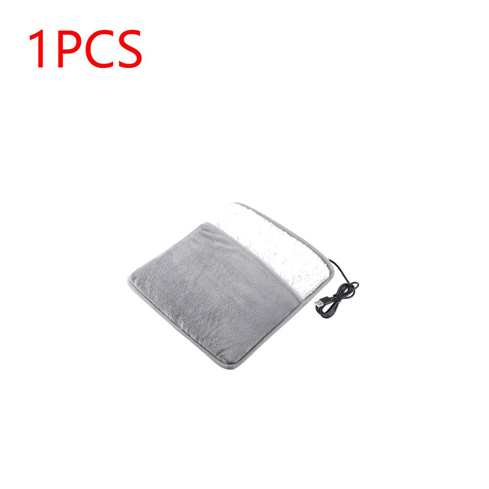 

Зимняя электрическая грелка для ног с зарядкой через USB, мягкая плюшевая моющаяся грелка для ног, улучшающая сон, бытовой коврик для согрева ног