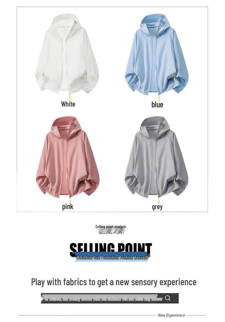 Unisex Ultra-Thin Ice Silk Hooded Quick Dry Sun Protection Wear