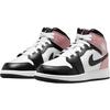 Air Jordan 1 Mid GS Rust Pink Kids Sneakers White Black DQ8423-100