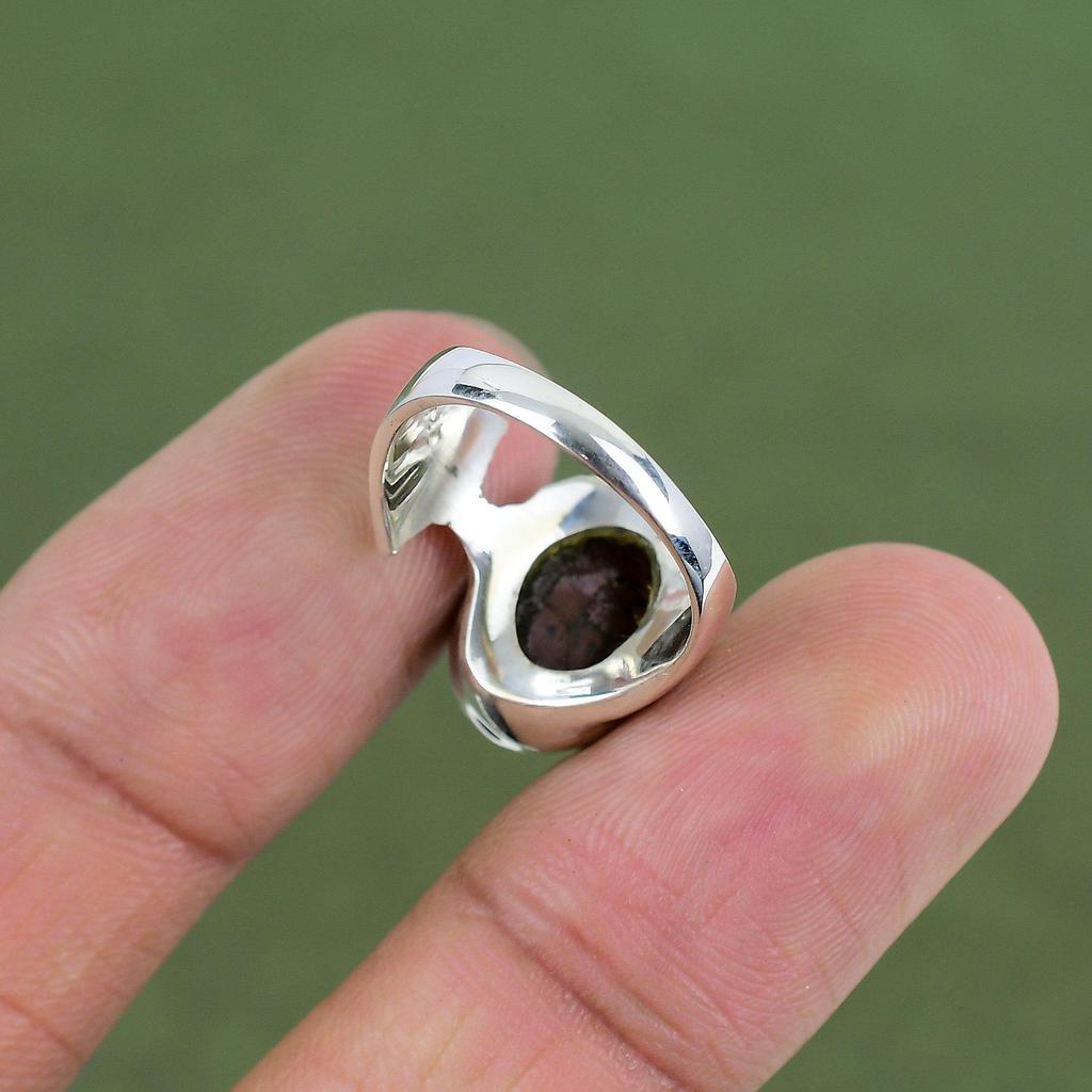 Mahogany Obsidian Ring 925 Sterling Silver Ring Latest Design Jewelry Dainty Gemstone Ring Handmade Jewelry For Gifts Available In Ring Size
