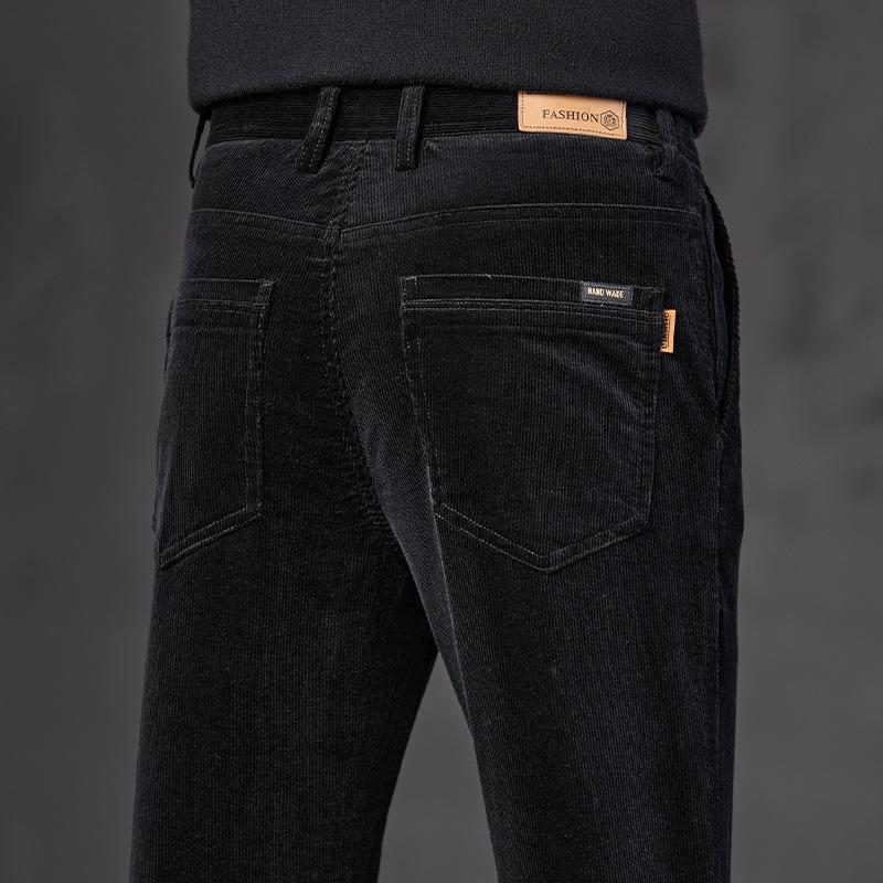 Neue Kordhosen für Herren für Frühling und Herbst, lässig, Business, Slim Fit, gerades Bein, elastisch, vielseitig, lange Hosen
