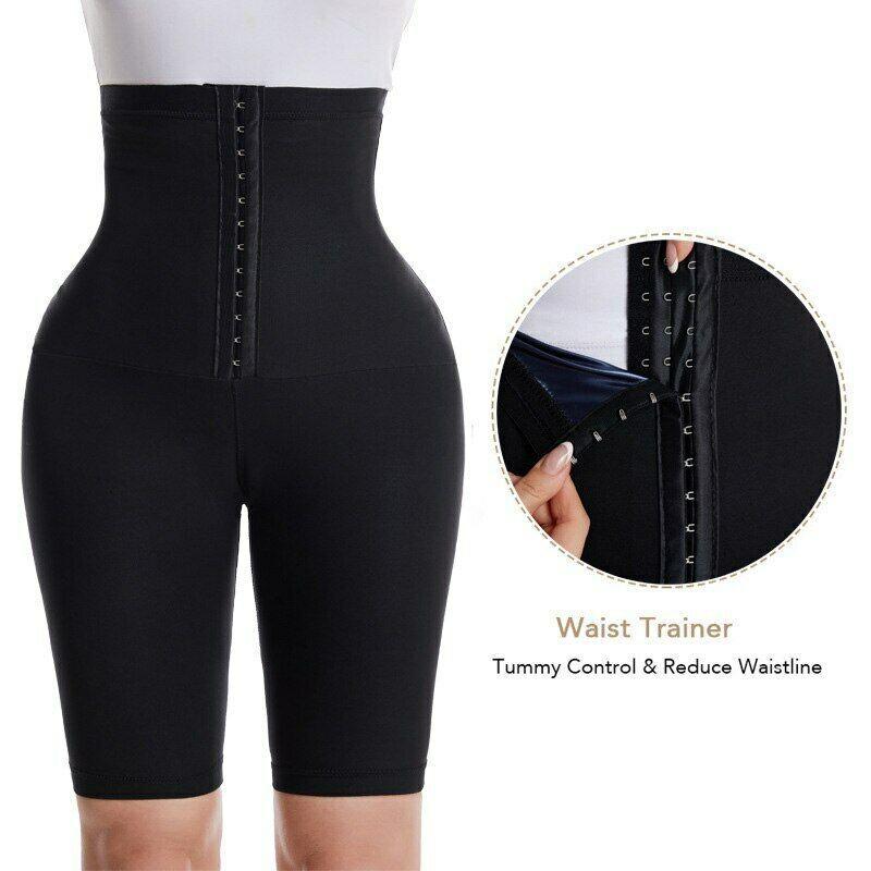Women Sweat High Waist Sauna Short Pants Weight Loss Workout Fitness Body Shaper Slimming Shapewear Tummy Control Fat Burning Thermo Leggings