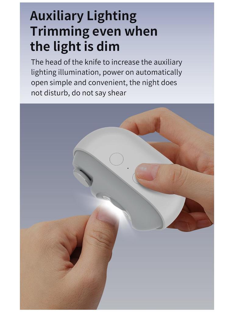 Compact Three-in-One Baby Nail Grinder: Automatic, Portable, Anti-Pinch Clippers