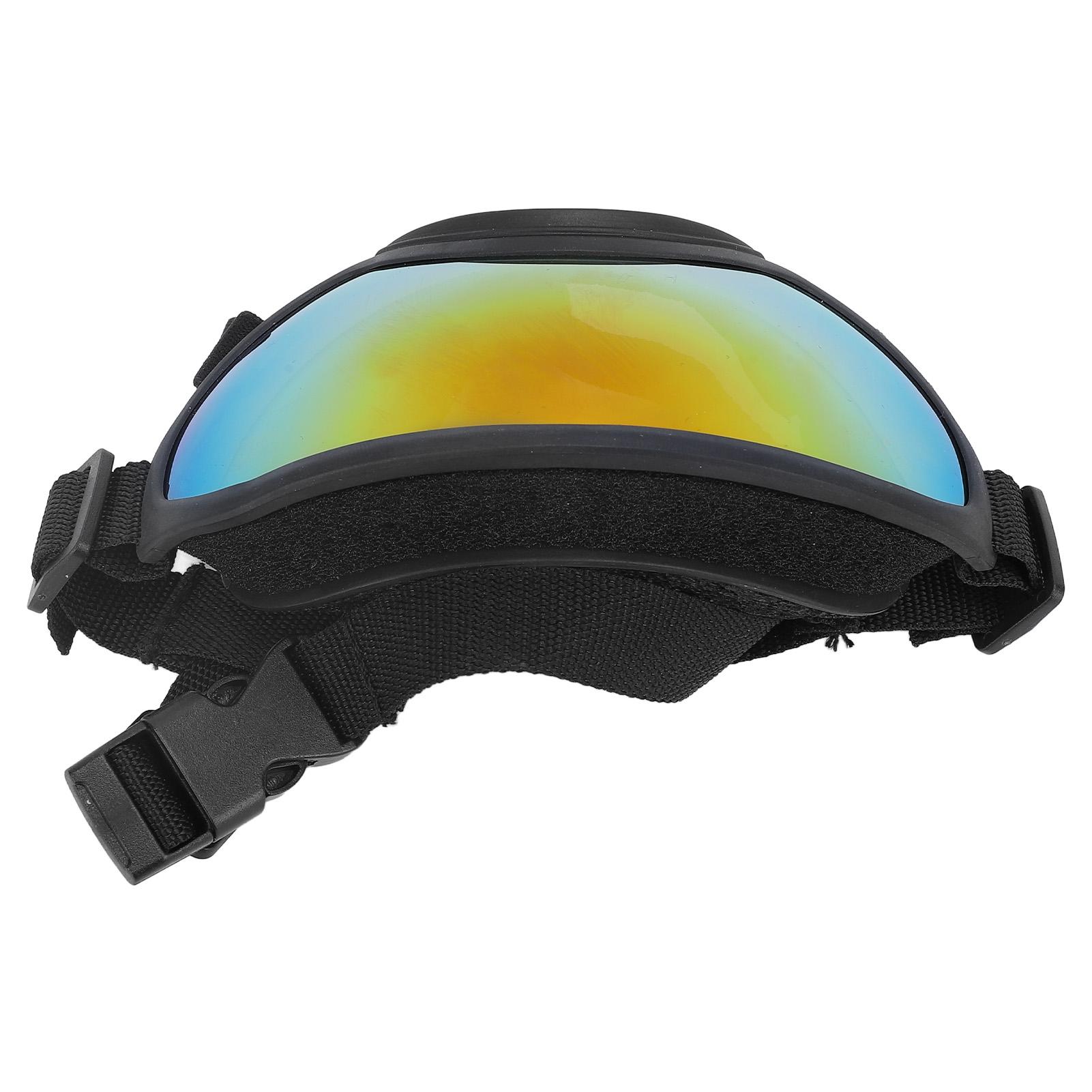 

Солнцезащитные очки для собак с защитой от ветра и ультрафиолета, регулируемый ремешок, модные очки для домашних животных для катания на лыжах, велоспорта чёрный/красный