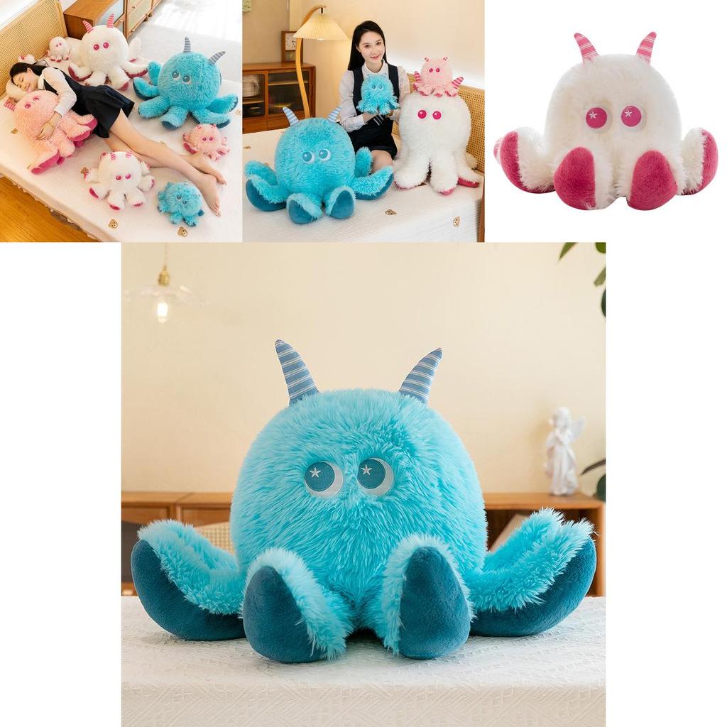 Entzückendes Toka Plüsch Oktopus Kissen Niedliche Weiche Monsterpuppe Für Gemütlichen Komfort Und Unterstützung