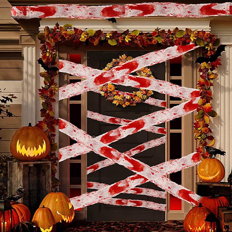 Halloween Gauze DIY Polyester Home Garden Wall Hanging Ornaments Doors and Windows Holiday Supplies