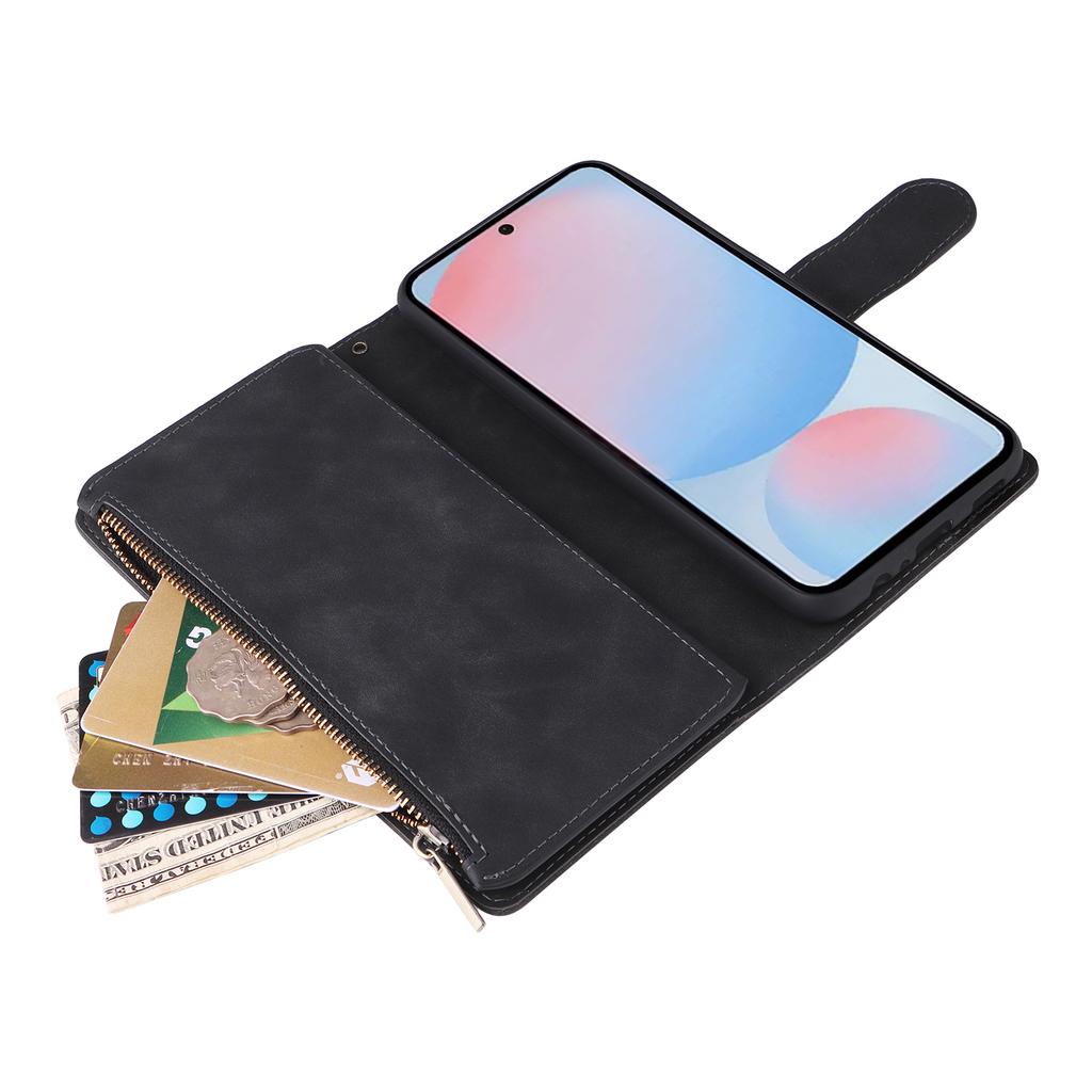 For Samsung Galaxy A56 5G Case Zipper Wallet Multiple Card Slots Leather Phone Cover