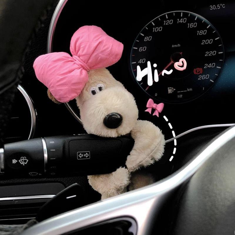 Păpușă Drăguță cu Fundiță pentru Ștergătorul de Parbriz al Mașinii Păpușă de Pluș Personalizată pentru Interiorul Mașinii Accesorii Creative pentru Decorarea Interiorului Mașinii