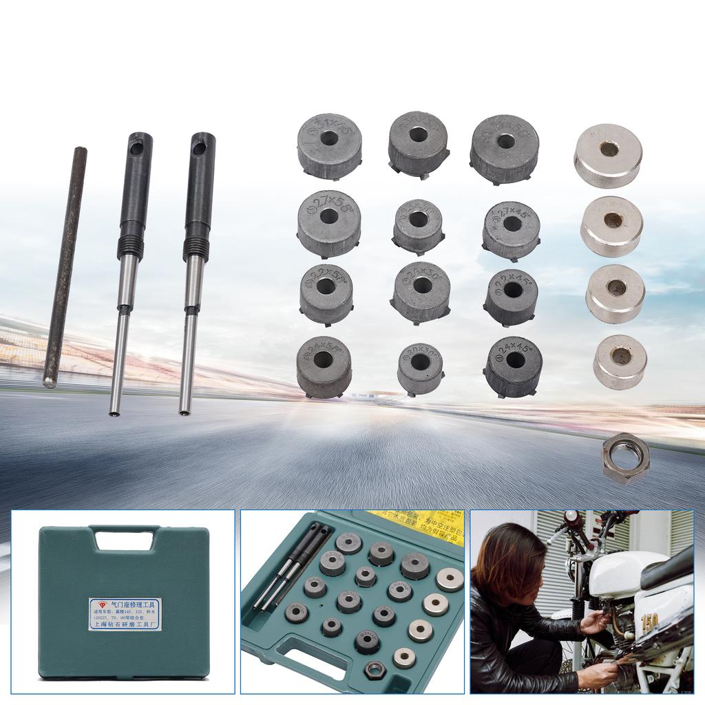 Seat Reamer Grinding Wheel Set Repair Cutter Tool Valve Seat Reamer Motorcycle Repair Displacement Cutter Valve Tool Set