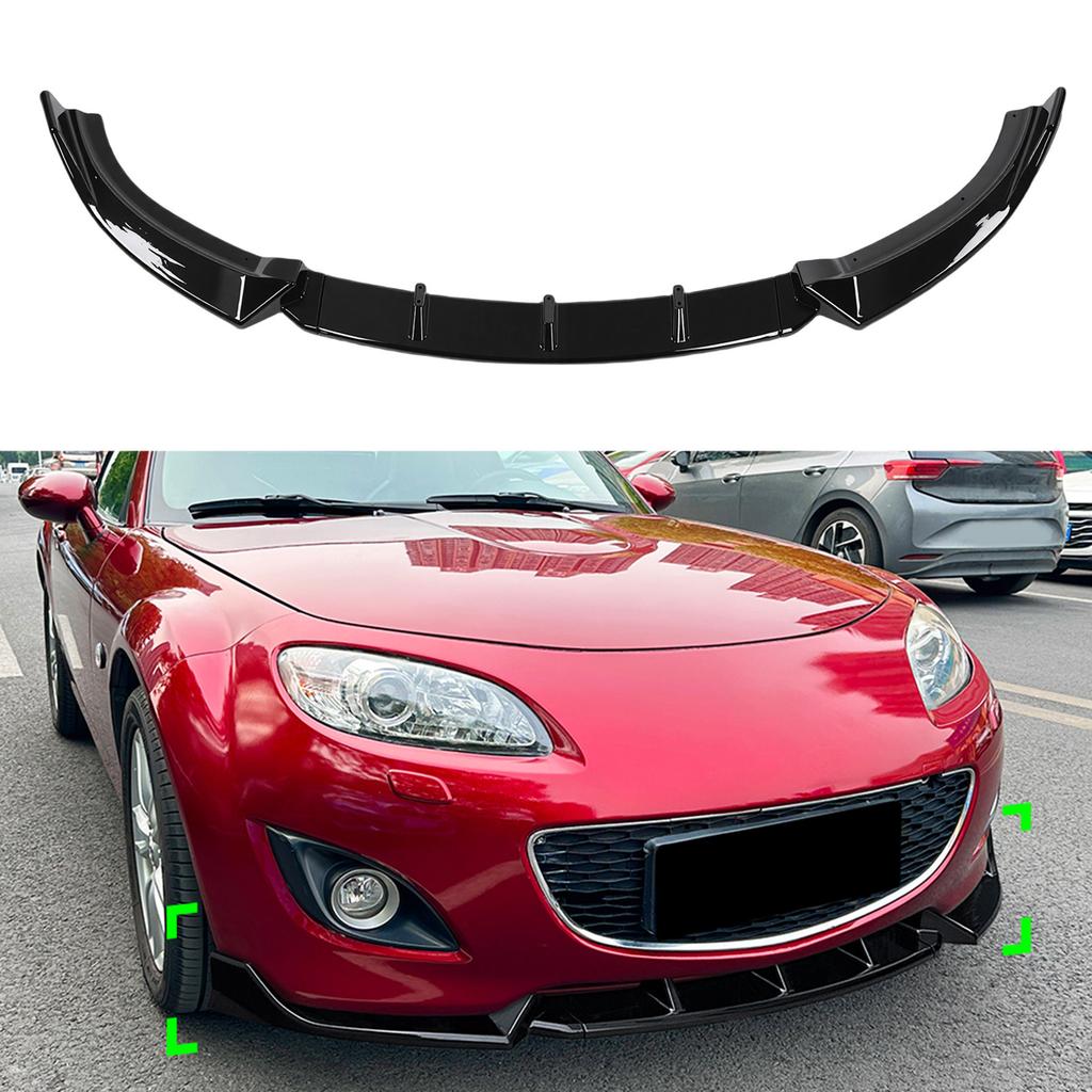 Front Bumper Lip Spoiler Bumper Splitter Diffuser Protector Body Kit Replacement for   MX-5 Miata NC 2009-2015