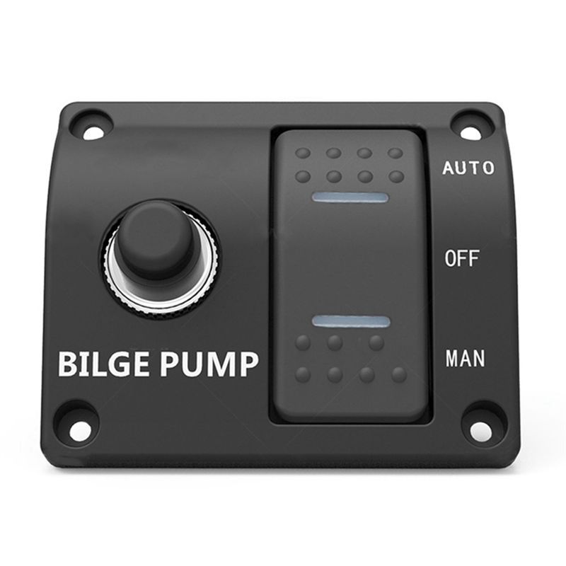 A30F-Bilge Pump Control Switch Automatic Pump Marine Panel Switch 3-WAY Switch Panel For Bilge Pump