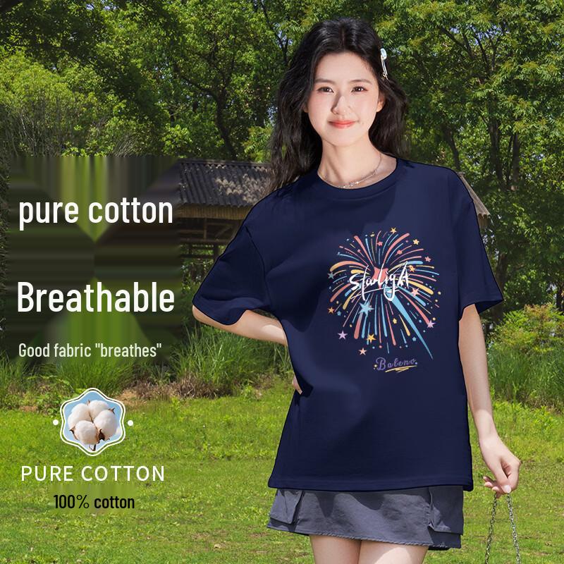 

Baleno Women s Pure Cotton Graphic Short Sleeve T-Shirt M