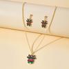 Jewelry Christmas Tree Earring Necklace Set Dangle Earring Christmas Necklace Christmas Earrings