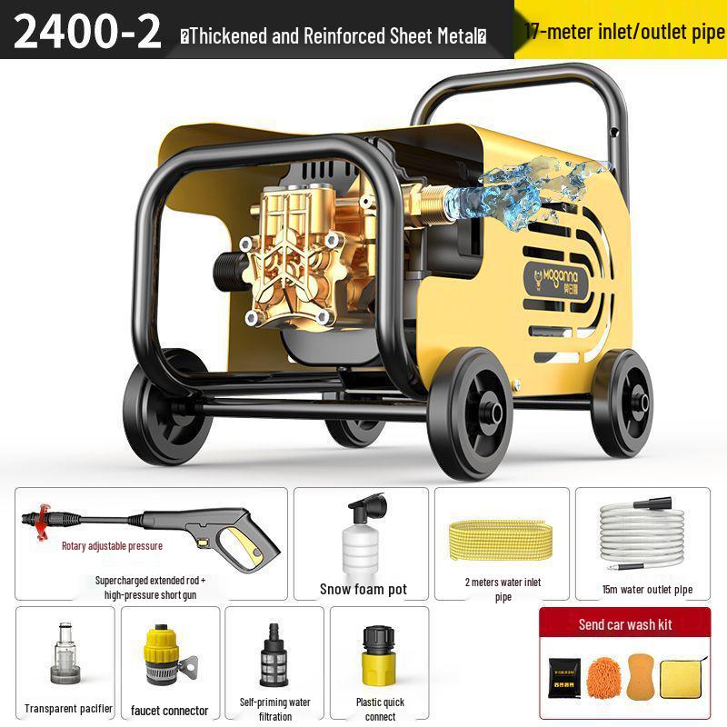 High-Power Portable Car Washer, 220V, Universal Plug-in for Household & Commercial Use