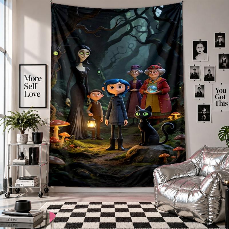 Wall TapestryCoraline Other Mother Art Hanging Cloth Decorative Background Cover for Room Decoration